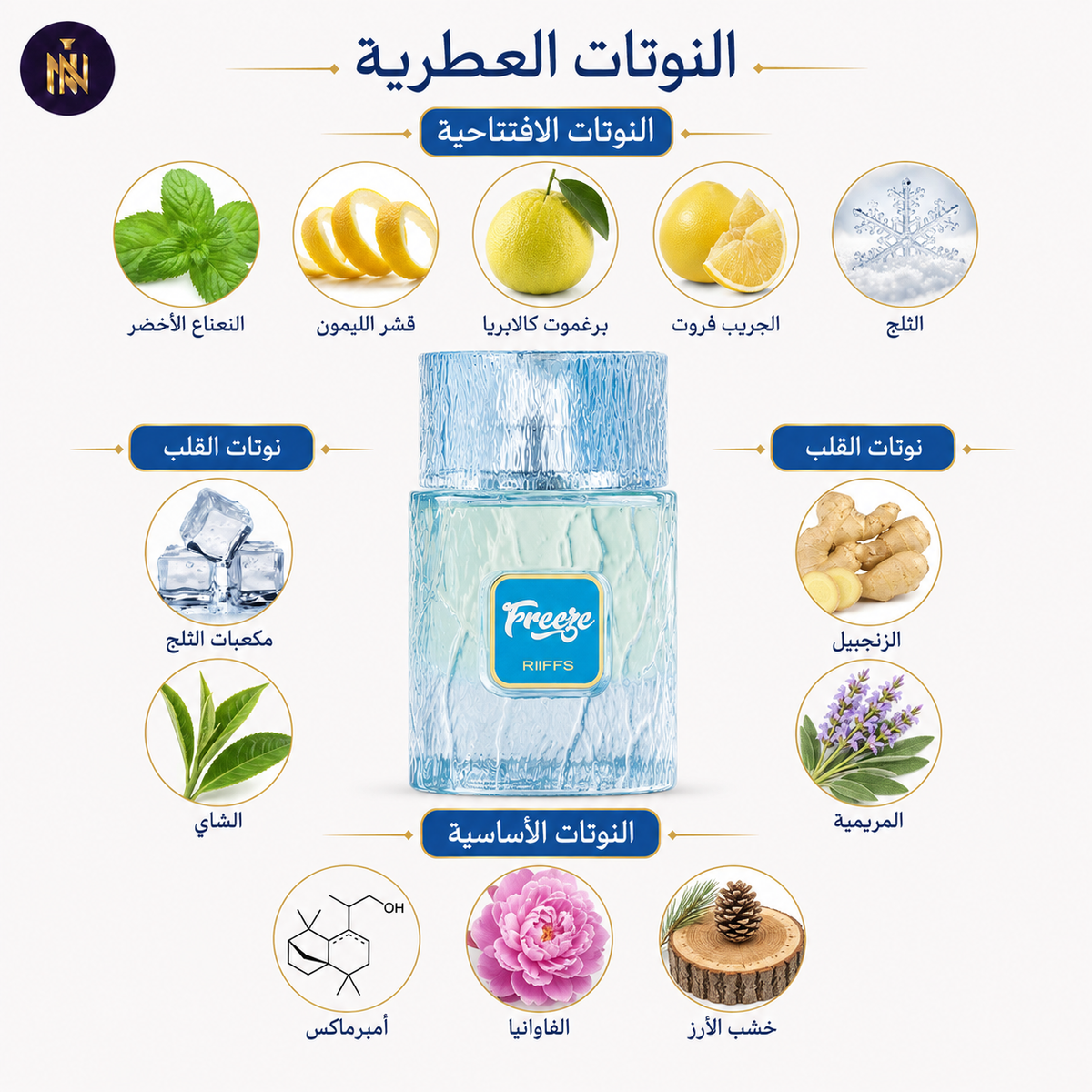 Freeze by RIFFS 100ml – Extrait de Parfum | عطر منعش ثلجي