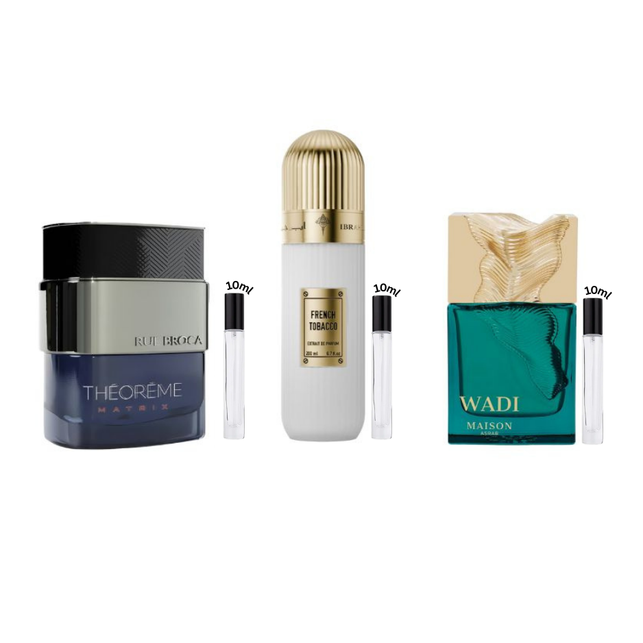 Pack 10 ML (Théorème Matrix, French Tobacco, Wadi Maison)