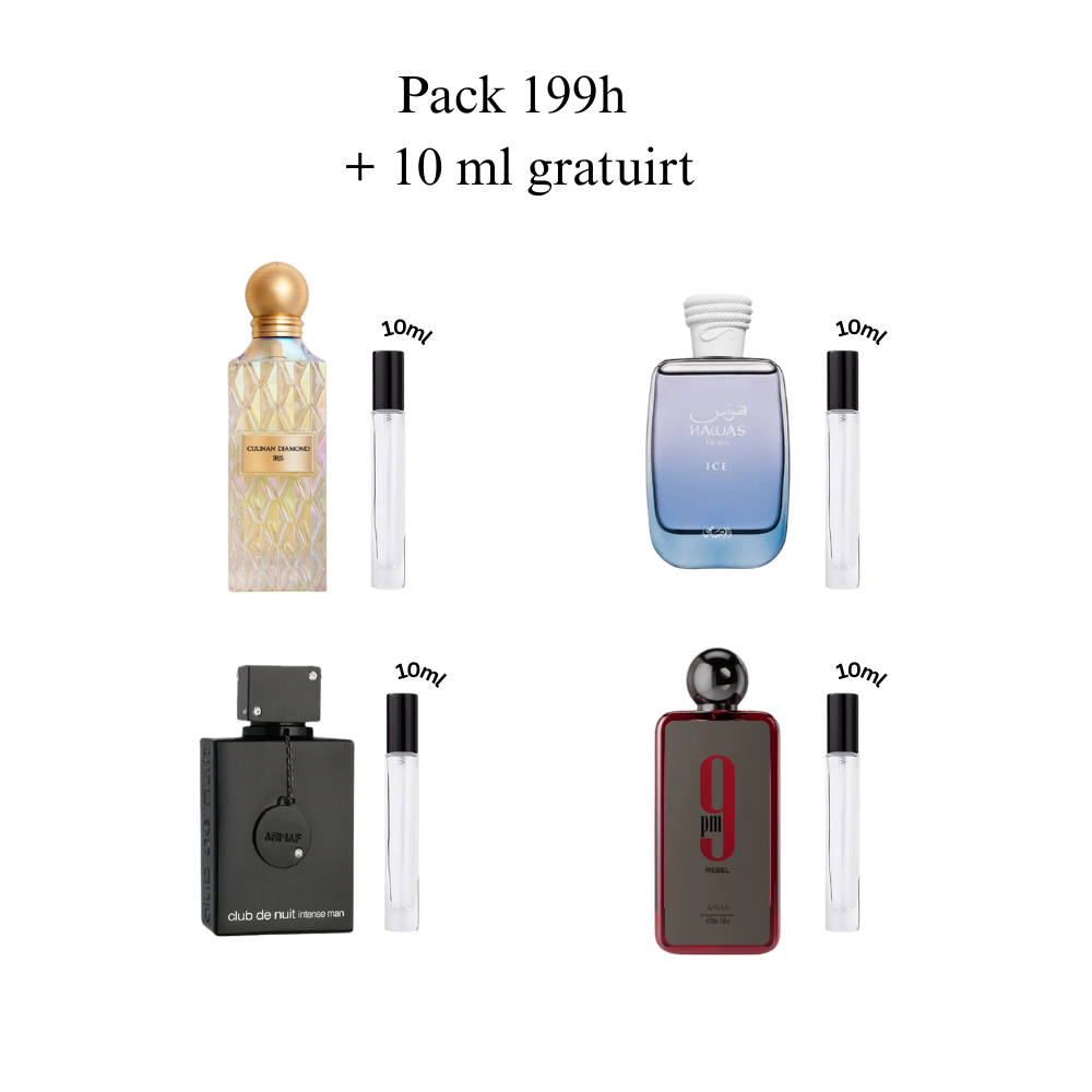 Pack 199 dh + 10 ml gratuit